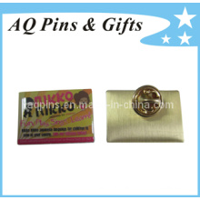 Emblema do Pin do metal do mais baixo custo no Pin deslocado da impressão (badge-009)